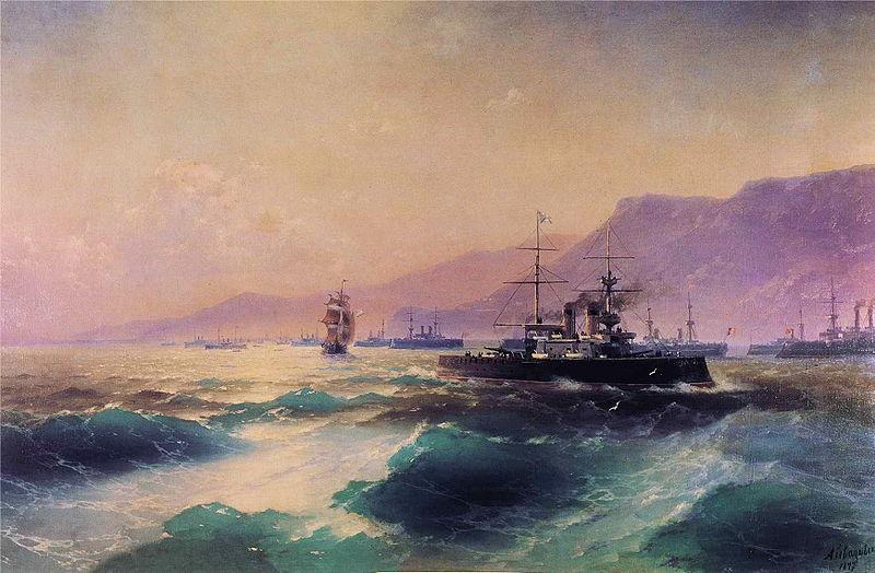 Ivan Aivazovsky Gunboat off Crete China oil painting art